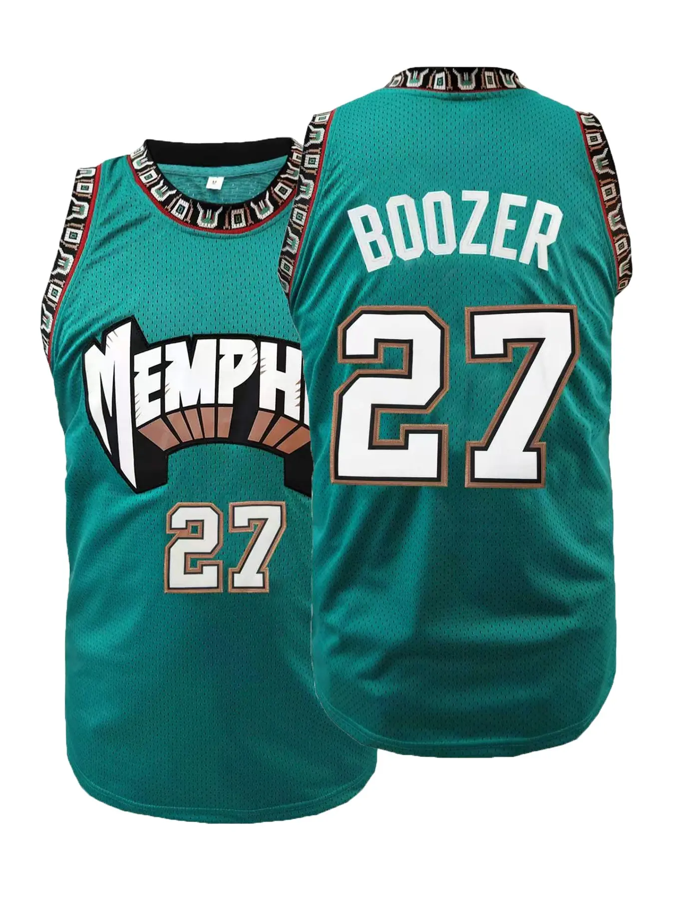 Men's Retro Memphis Style #27 Stitched Basketball Jersey, Breathable Athletic Tank Top, Sleeveless Sports Shirt for Game Day & Daily Wear