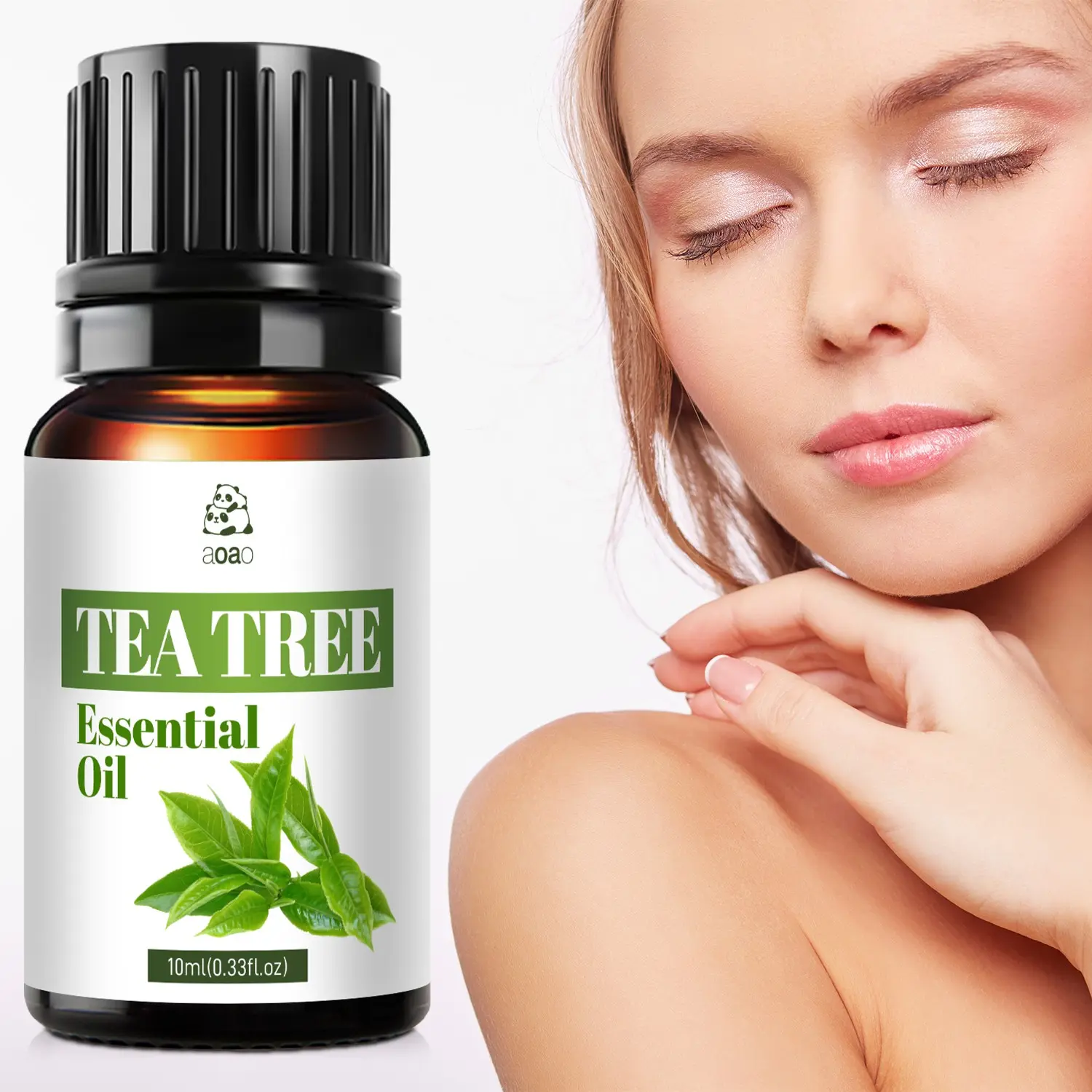 10ML Tea Tree Essential Oil Massage Oil, Facial, Eye, Hair, Scalp, Foot Tightening Body Oil, Natural Skincare & Wellness