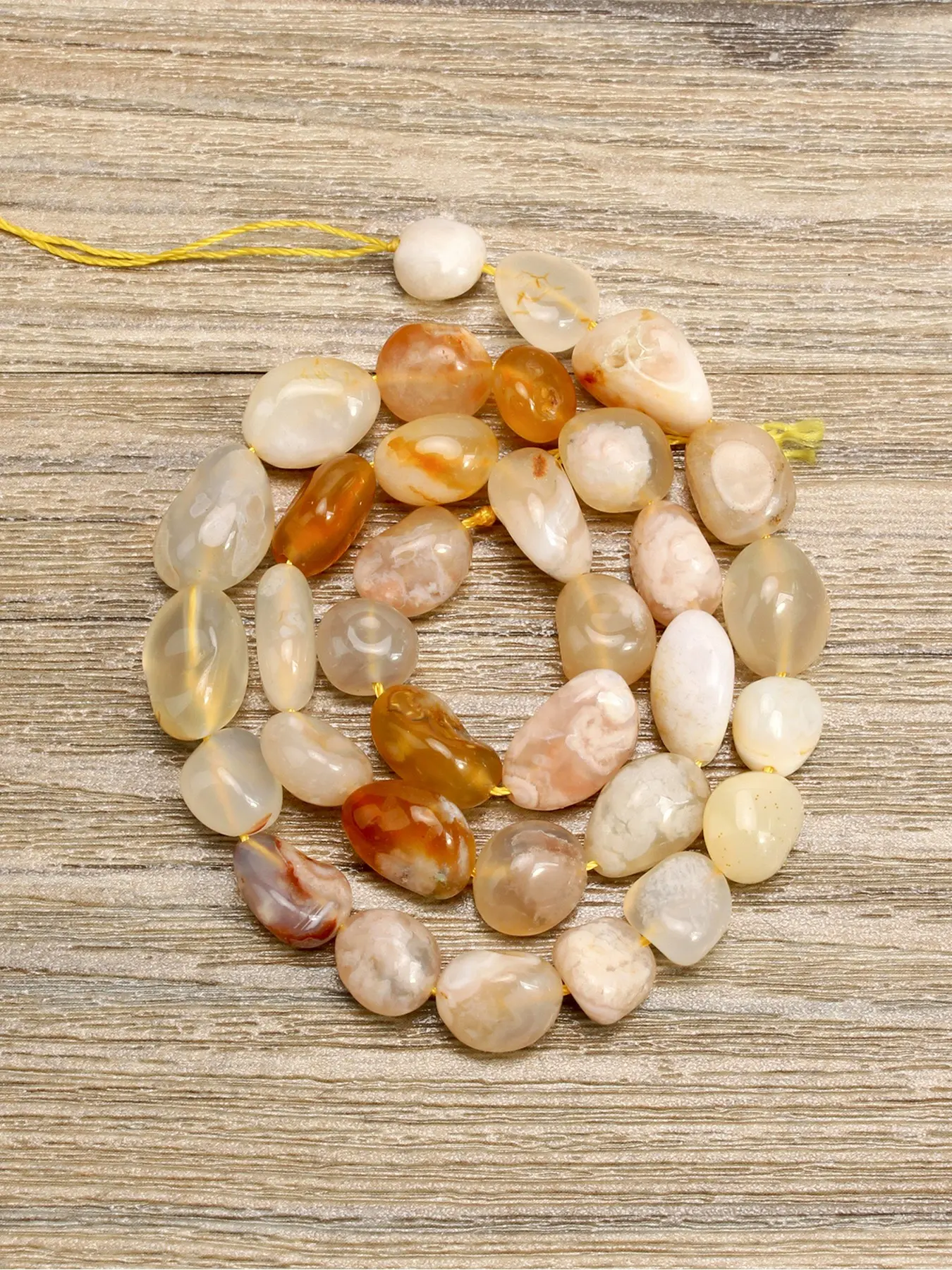 Natural Gemstone Crystal Loose Beads, 8x10 mm Natural Agate Beads for Jewelry Making, DIY Charm Necklace Bracelet Accessories, 40cm/15.75 Inch