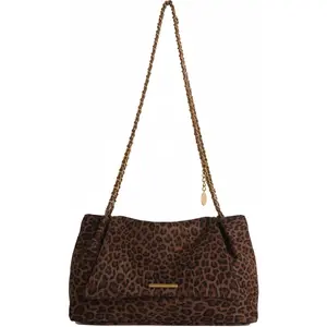 leopard cheetah print purse for women, animal print cute y2k shoulder bag, hobo suede slouchy crossbody bag, going out trendy shoulder purse, cheetah accessories stuff gifts