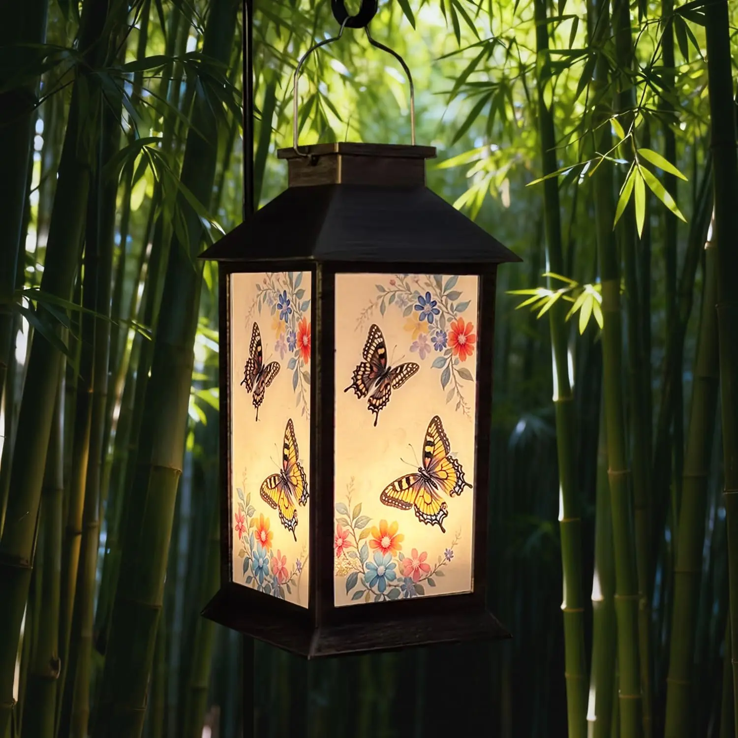 Solar Lantern Solar Outdoor Decorative Lights  Butterfly   Lantern  for Mom and Grandma for Garden Yard (Butterfly)