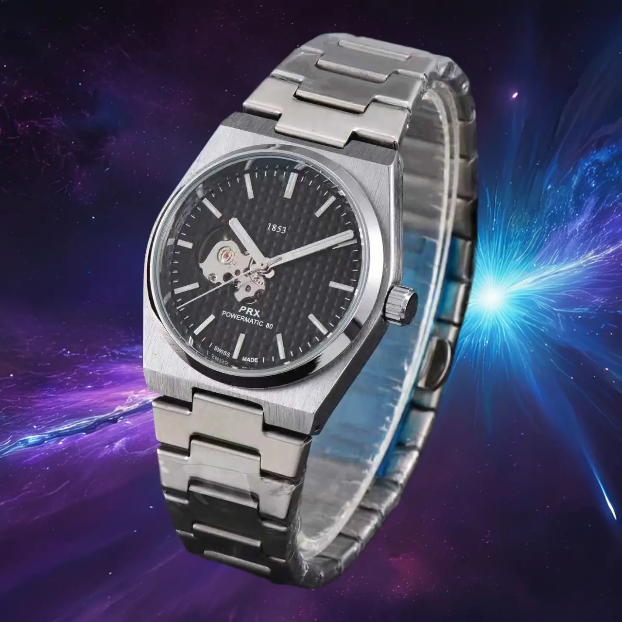 Men's Classic Automatic Mechanical Watch with Luminous Dial, Stainless Steel Band, and Mineral Glass, Water Resistant for Daily Wear, Automatic Mechanical Movement, Round, Clean Classic Mechanical Watches