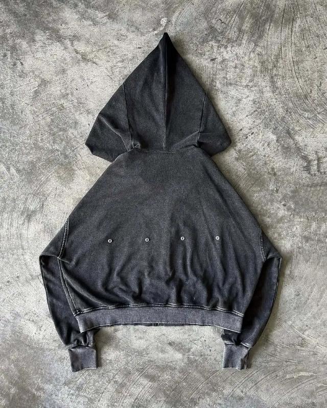 Kyn Apparel Autumn and Ripped Hoodie Sweater Design Heavy Loose Hip Hop Retro Fashion Brand Top