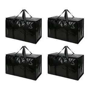 Heavy Duty Extra Large Foldable Under-Bed Storage Bag System, Professional Moving Packing Kit, Household Storage Organizer for Dorm, Apartment and Moving Use