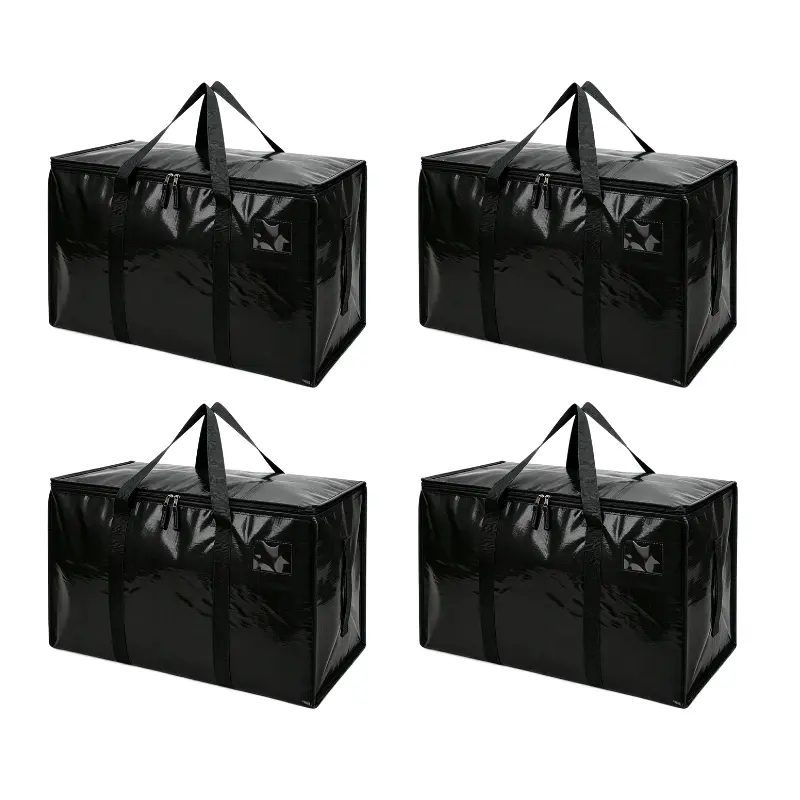 Heavy Duty Extra Large Foldable Under-Bed Storage Bag System, Professional Moving Packing Kit, Household Storage Organizer for Dorm, Apartment and Moving Use with handles