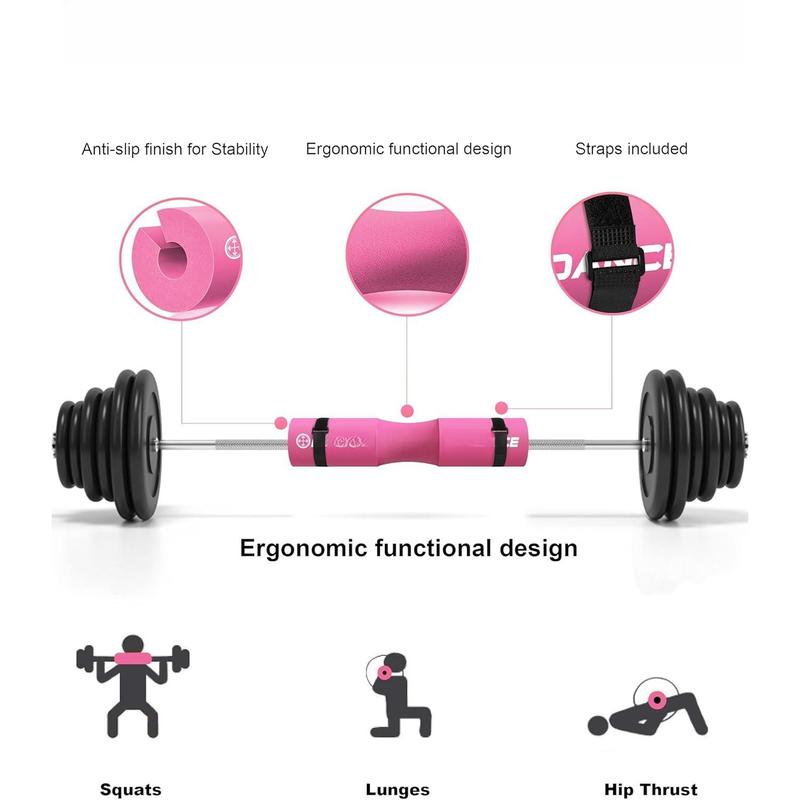 Barbell Squat Pad -  &  Protective Pad -  for Squats, Lunges,  Thrusts, Weight Lifting & More - Fit Standard and Olympic Bars Perfectly