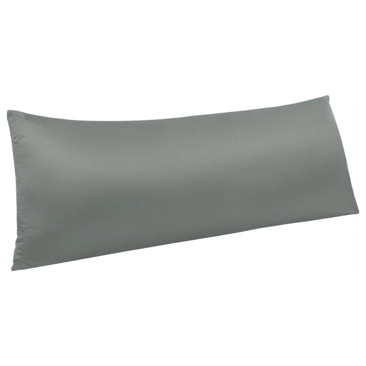 Body Pillowcase with Hidden Zipper, Smooth Silky Microfiber Satin, Dark Grey, for Hair and Skin, 20 x 54 Inches, Pillow Inserts Not IncludedGift