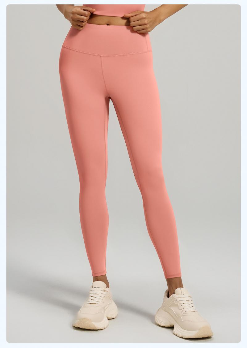 Women's Naked Feeling High Stretch Yoga Pants, High Waist Tummy Control & Butt Lifting Tight Fitness Leggings