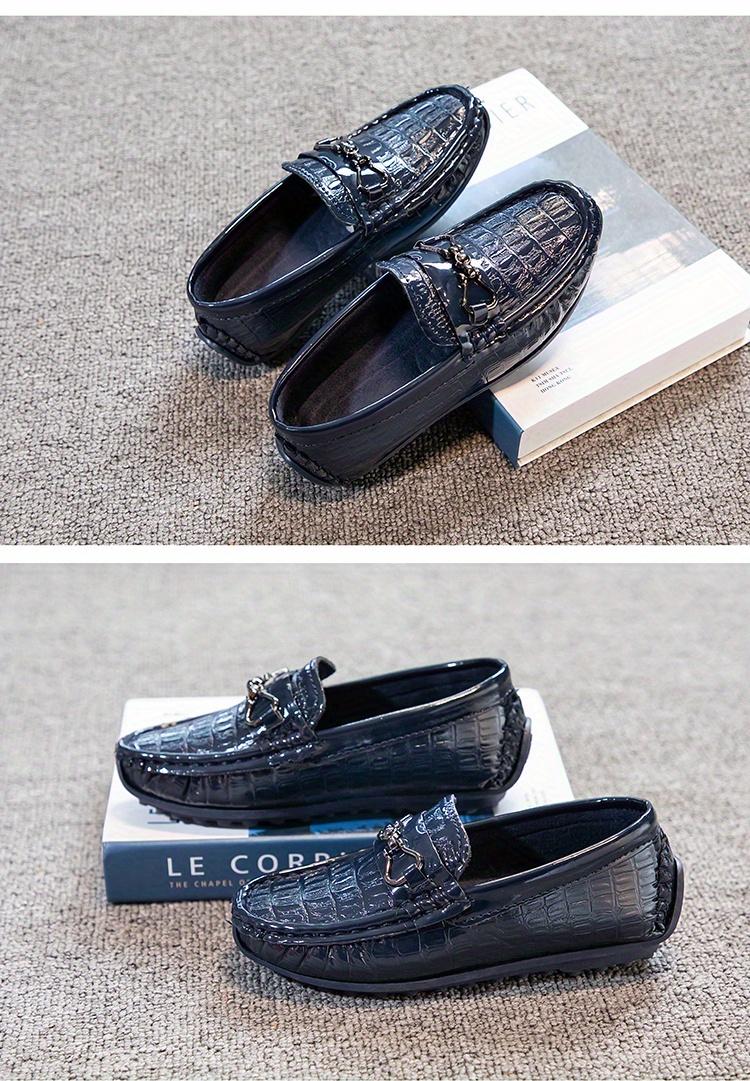 Boys' Slip-On Loafer Shoes - 2022 Summer Flat Shoes for Toddlers, Stylish British Design, Rubber-PU Synthetic Construction