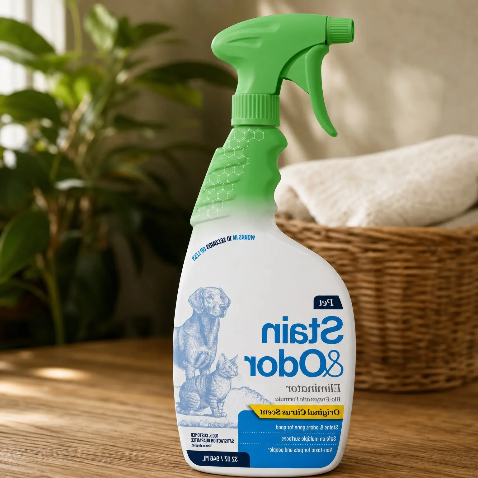 Pet Stain & Odor Remover - Cat & Dog Urine Enzyme Cleaner Destroyer, 32 OZGift