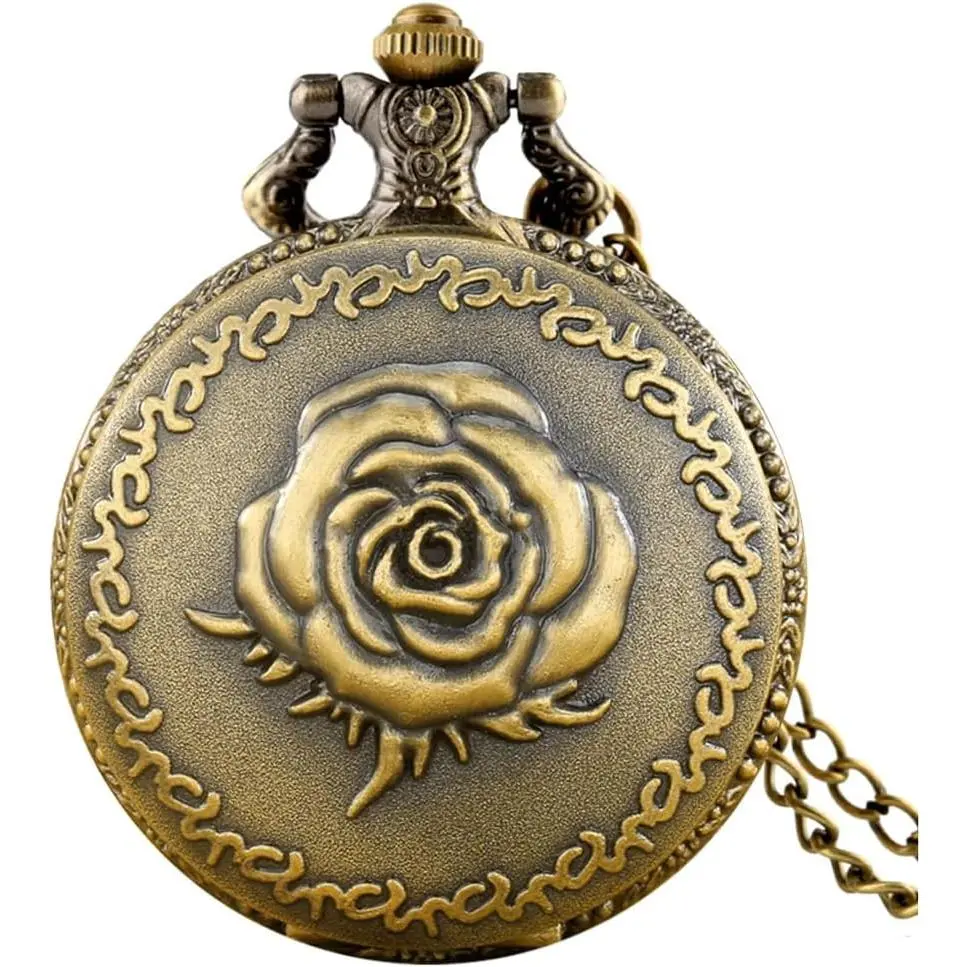 Necklace Pocket Watch with Chain Vintage Pocket Watches for Men Antique Steampunk Style Gifts for Women Birthday Halloween Christmas for Dad Mom Gift for him her