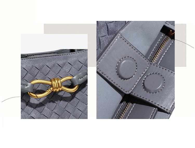 Women's Retro Matte Hand-woven Bag 2025 New Fashion Commuter Shoulder Messenger Bag