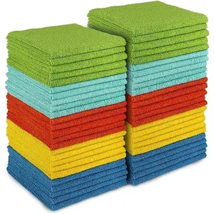 Microfiber Cloth, 50PK, Microfiber Towels for Cars, All Purpose Rags for House, Dusting Cloth for Kitchen, Car, Window, 12"×12"