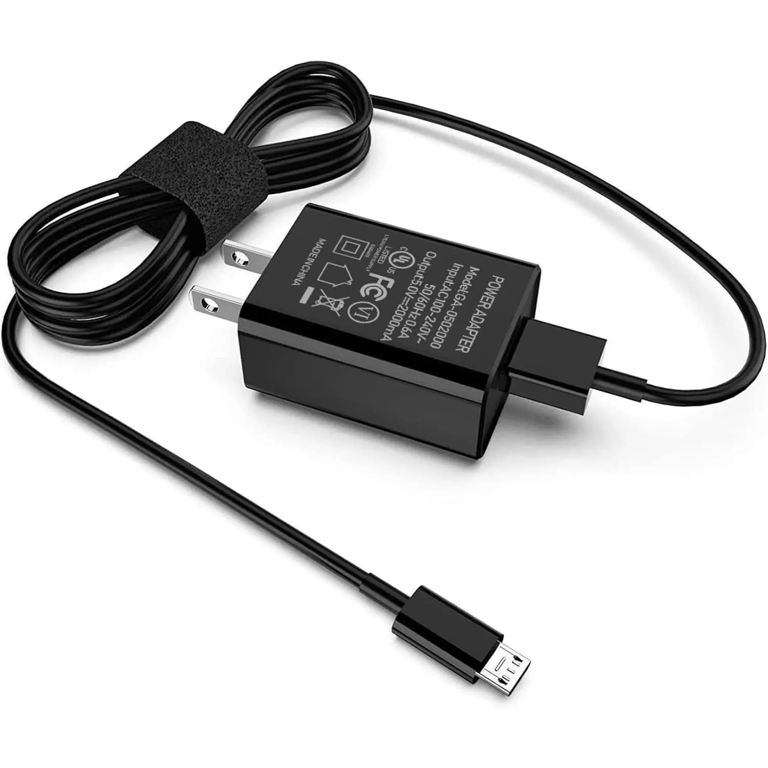 Charger Compatible for Fire UL Listed AC Adapter 2A Rapid Charger with 6.6Ft -USB  for - Fire 7  8 10 Plus Tablet,  Pro,  Edition,  HDX 7” 8.9” (Black)