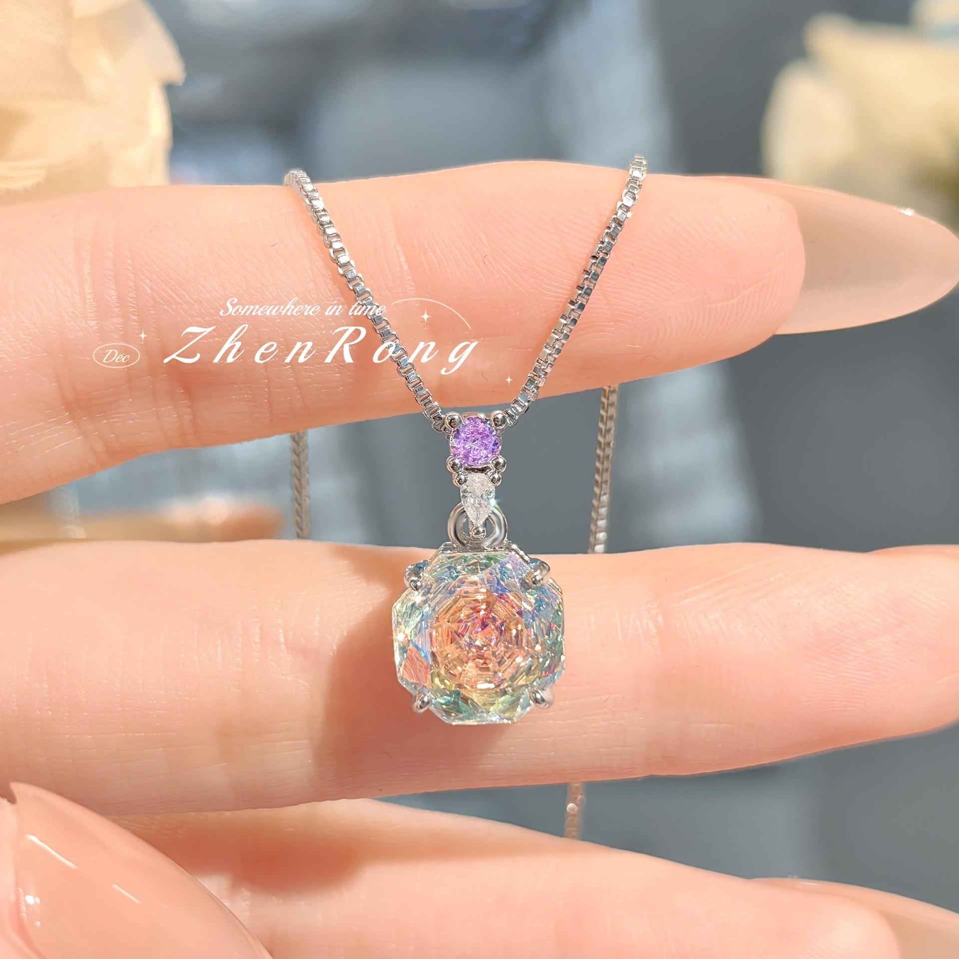 ✨   Octagonal Millennial Rose Cut CZ Set |   Pendant Necklace + Stud Earrings + Ring 💍 |   Same Chic Design |   Available Separately 🎁   – Trendy Gift for Her