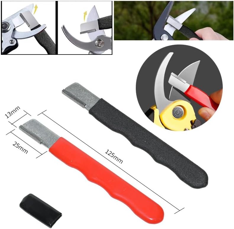 4 Pack Pruning Shears Blade Sharpener Mini Portable Quick Edge Sharpening Carbide Knife Sharpeners for Garden Tool Trimming Knives Cutter Scissor Axe Clipper Pruners Kitchen Garage Outdoor