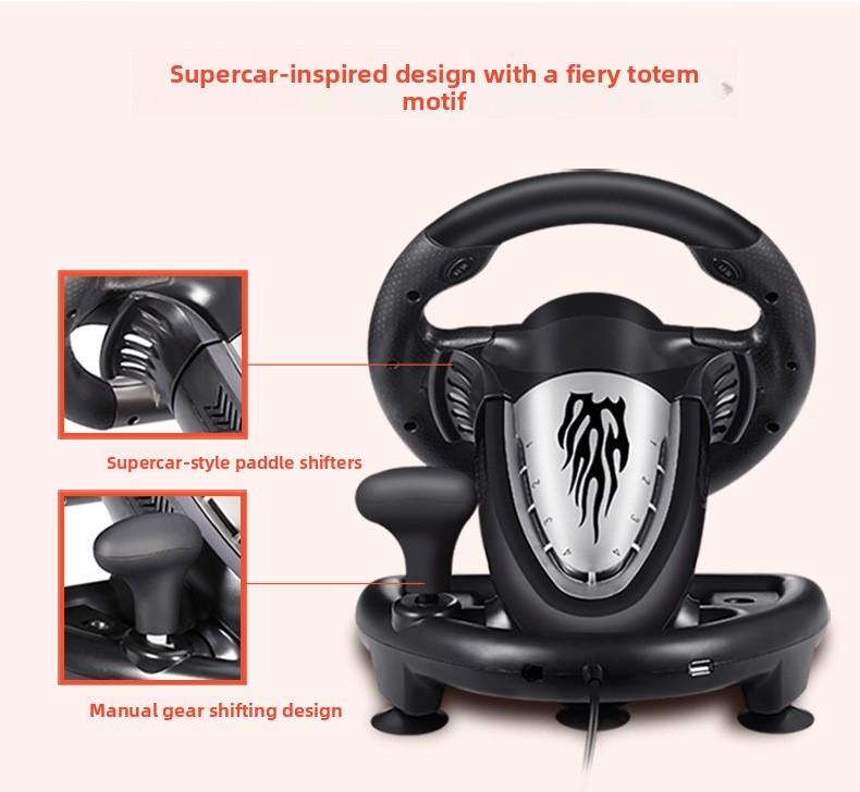 Ultimate Racing Experience!PXN-V3PRO Steering Wheel, Multi-System Support + One-Click Mode Switch, Dual Vibration + Stable Mount Set Complete