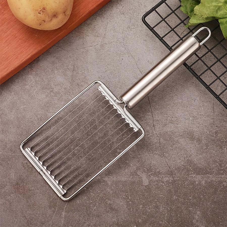 1 Handle Stainless Steel Fruit Slicer Tomato Cutter Flower Egg Slicer Kitchen Cutting Tool