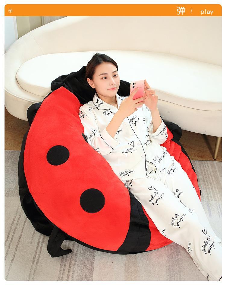 Ladybug Pillow Wearable Plush Big Bug Giant Wearable Ladybug Pillow Funny Animal Costume Dress Up for Kids Bug Pillow Gift Toy