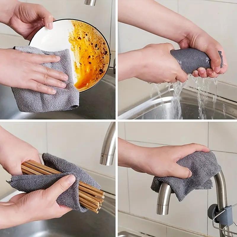 Reusable Kitchen Cleaning Towels Roll, Absorbent Thick Dish Cloths, Home Use Hand-Tear Wipes, Absorbent Washcloths, 12/20/50 Sheets, Durable & Reusable, Super Absorbent Reusable