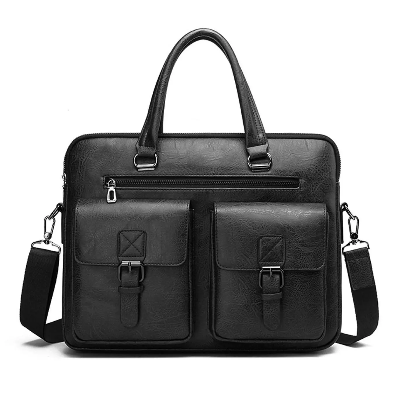 Men's Business Document Bag, Large Capacity Handbag, Business Travel Briefcase, Vintage Commute Backpack, Single Shoulder Bag for Men