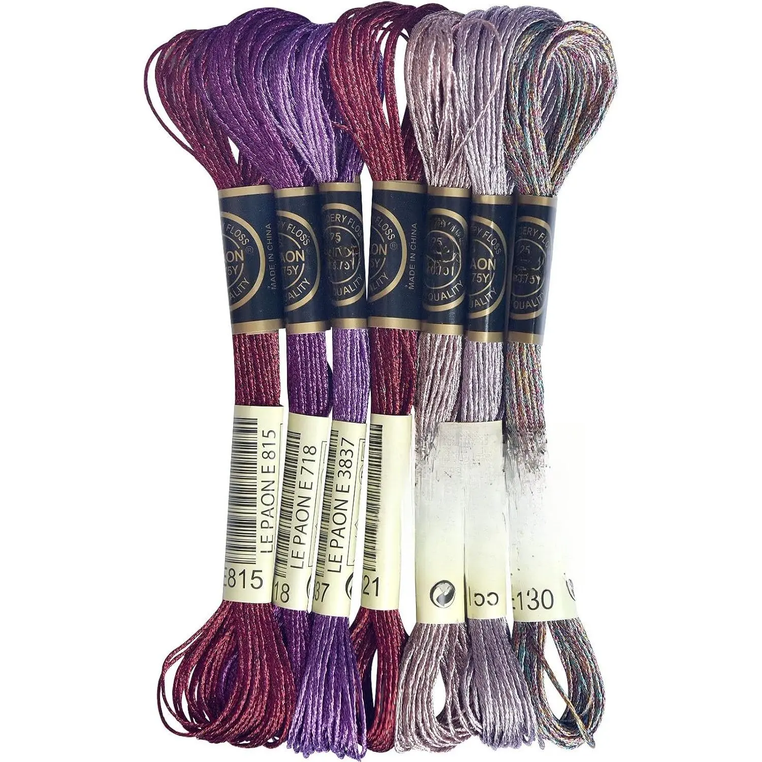 Embroidery Floss Metallic Thread (Red-Purp Series)