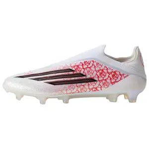 Adidas F50 Elite Soccer Cleats for Men and Women – Comfort-Fit, Laceless, Firm Ground with Rubber Studs, Cloud White Verifiable, with credentials and supporting global authentication