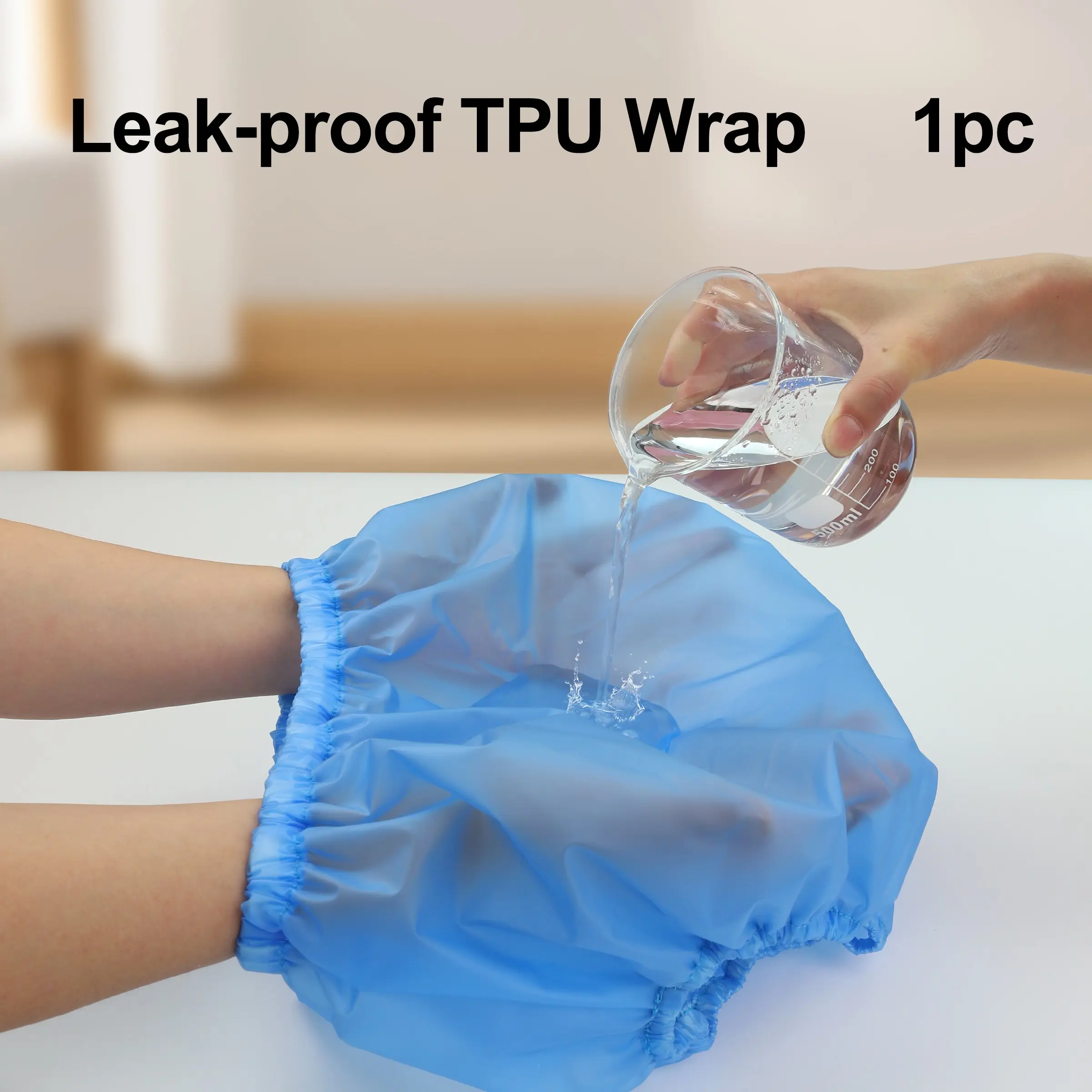1 Pack - Reusable Plastic Pants, Blue, Unisex, Full Leak-proof TPU Material, Easy to Clean, Better Leak-proof Effect When Used With Absorbent Underwear