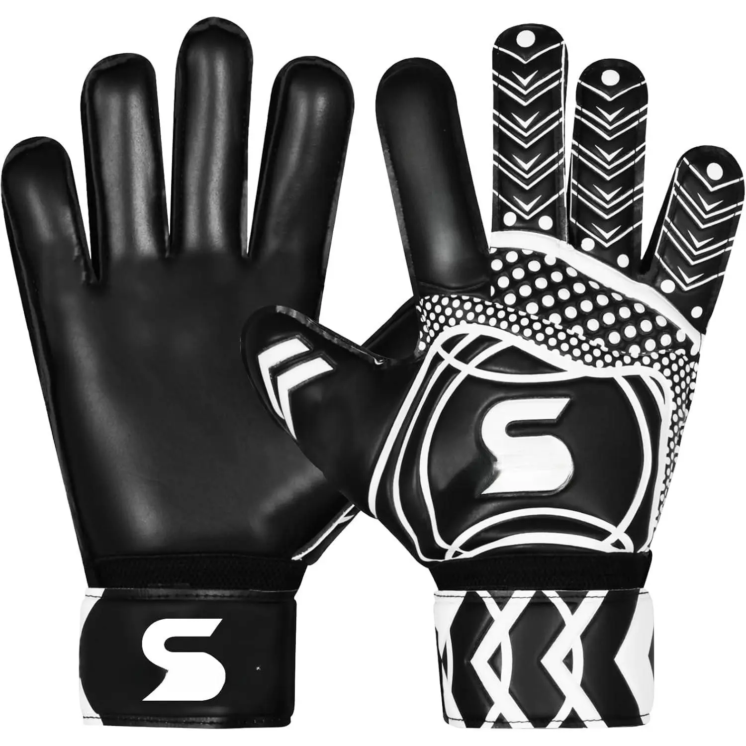 Goalkeeper Gloves Football  Equipment for  Boys Youth Adult Men Goalie Gloves Grips Palm Protection Double Layer Breathable Goalkeeping