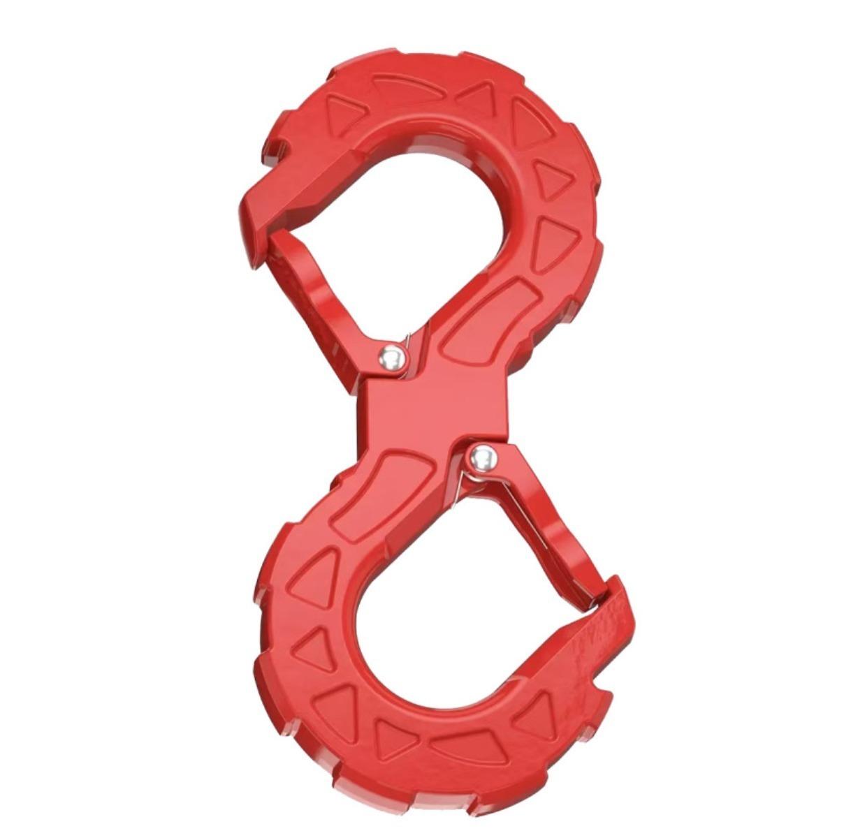 Heavy-Duty Forged S-Type Winch Hook, Dual Recovery Shackle with Anti-Slip Lock, 4x4 Off-Road Towing Hook for Truck/SUV/Jeep