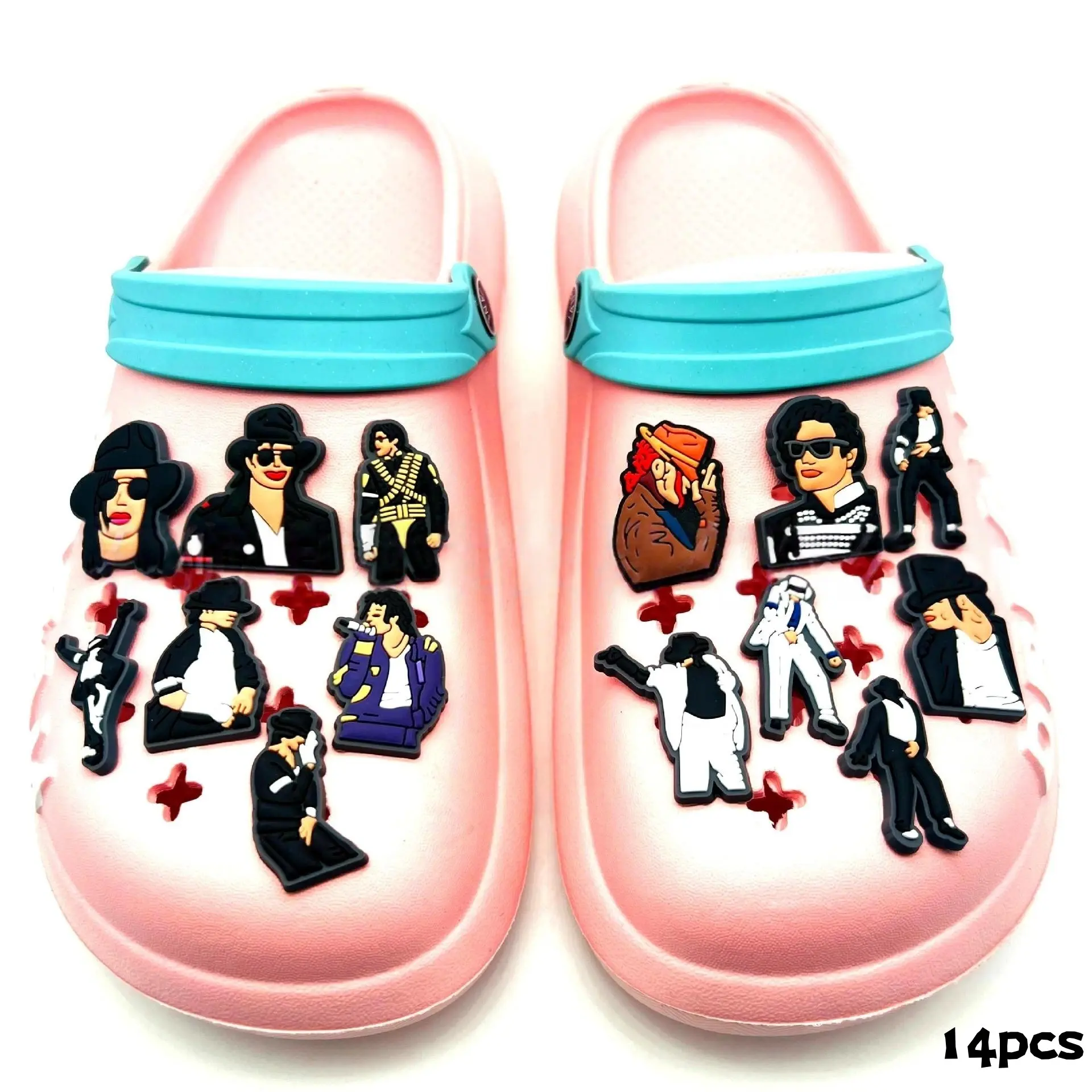 Michael Jackson Holes Shoes Flower DIY Shoe Buckle, Hole Shoes Accessories, Shoe Decorations, Customizable Footwear Add-Ons, Decorative Shoe Accessories