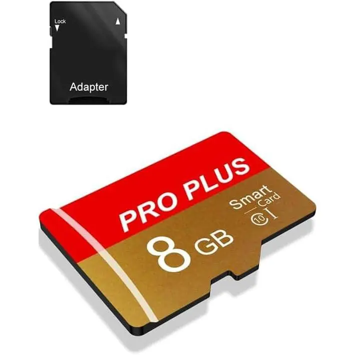 TF Card 8GB with Adapter, High Speed Memory Card, UHS-I C10 A1 Memory TF Card for Tablet/Mobile Phone/Camera/ Audio/ Console (8, GB)