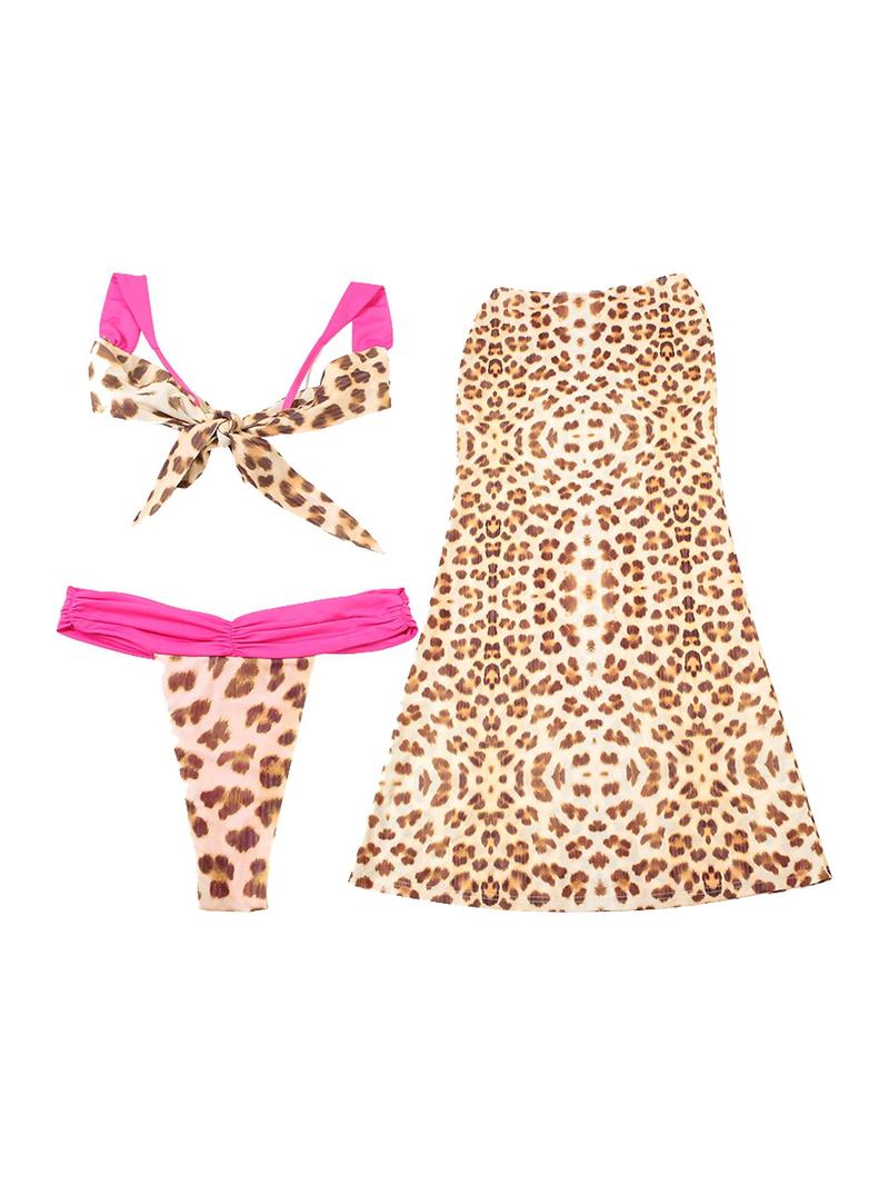 Summer Seaside Vacation Dunhuang Style Print Classical Sexy Hot Cool Women's Skirt Three-piece Set, Bodycon Skirt Set, Casual Outfit Set, Bohemian Skirt Set, Beach Outfits Set, Clothes