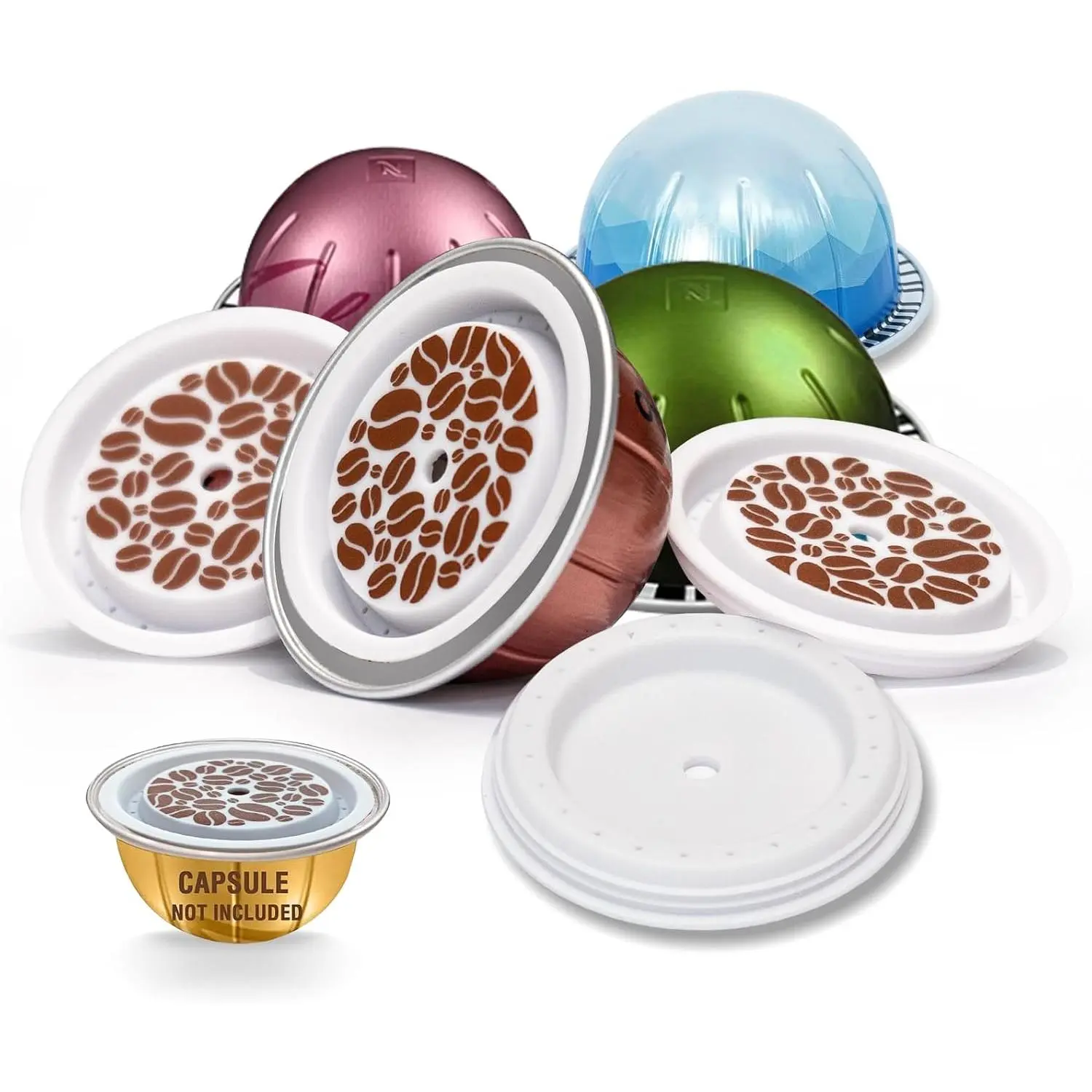 Vertuo Coffee Pods Set - 3 Pcs, No Capsule Design, Kitchen Appliance Accessory