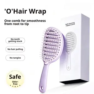 High-Quality Scalp Massage Comb - Self-Cleaning, Unisex, Sturdy Long-Lasting, Effortlessly Untangles Knotted Hair for Wet & Dry Use (Party Gift, Home Supply),Funny,Christmas,silicone,decorative