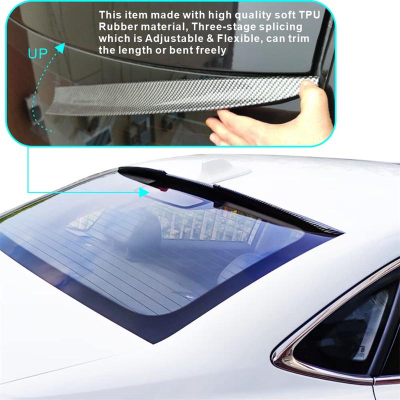 Car Modified Three-section Tail Wing, Adjustable Length Universal Car Rear Spoiler, Car Exterior Accessories
