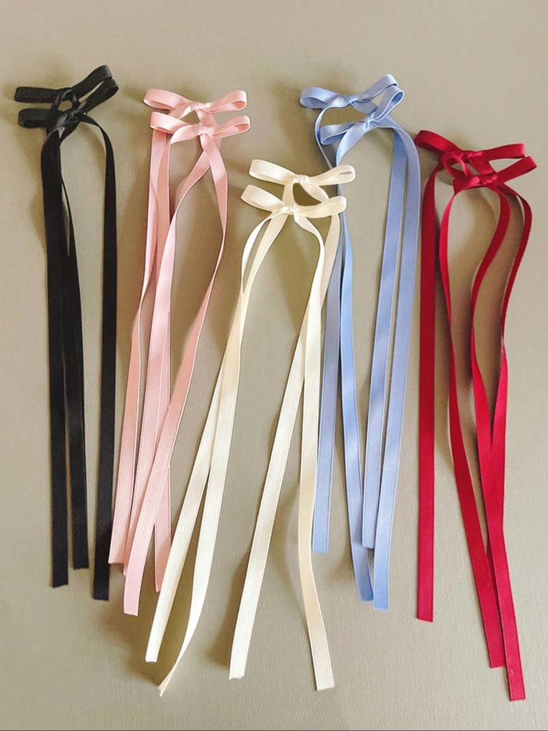 10pcs Women Polyester Colorful Bow Hair Clips, Lace, Elegant, Ballet, Y2K Fairy Hair Accessories, Suitable For Daily Use Claw Clips Hair Claws Hair Barrettes, School Stuff, College, Bows, Cute