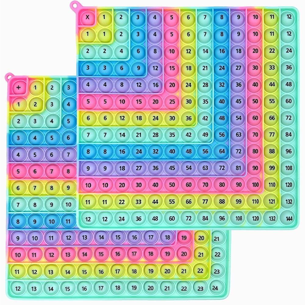 Multiplication Addition Practice Math Pop Fidget Board Game, Push Bubbles Times Table Numbers Fidget Toy, Durable Material #GLOBAL PICKS