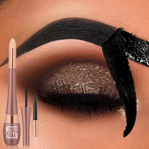 Lasting Waterproof Eyebrow Dyeing Gel - Natural Look, Black Brown Tone, Easy Peel Formula, Perfect Eye Makeup