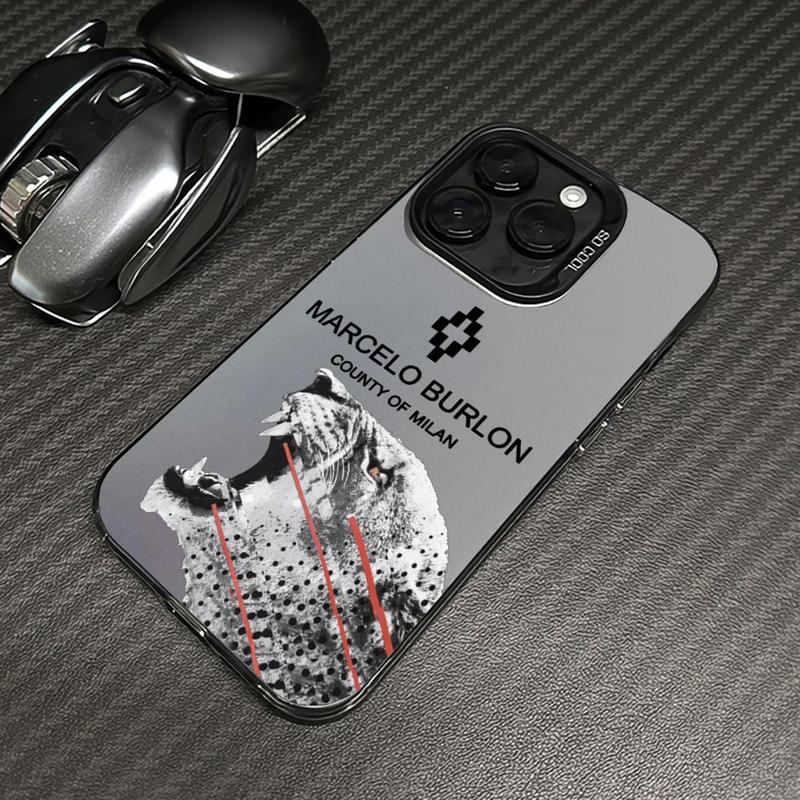 Fashion M-Marcelo Burlons Phone Case Color electrosilvering For iphone 17 16 11 14 15 12 Pro 11 Plus 13 Pro MAX Samsung Galaxy S25 S24 S23 A56 A55 A54 Drop case