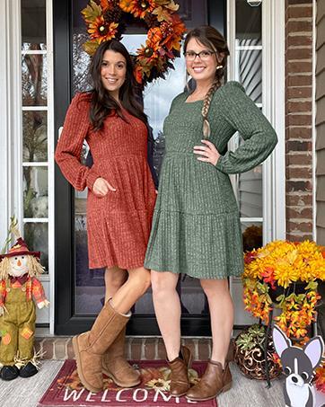 WIHOLL Womens Square Neck Long Sleeve Fall Dresses Casual Babydoll Sweater Dress WIHOLL Womens Square Neck Long Sleeve Fall Dresses Casual Babydoll Sweater Dress