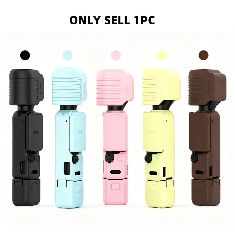 BRDRC Silicone Case for DJI Osmo Pocket 4, Standalone Version Scratch-Resistant Anti-Shock Gimbal Protective Cover Portable Camera Accessories