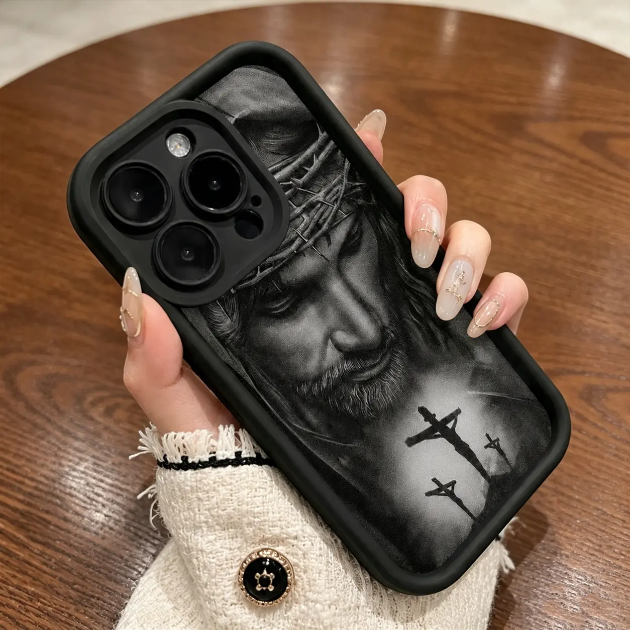 Jesus Cross Phone Case TPU iPhone 17 AIR 17 PRO 16 PRO 15 PRO MAX 14 PLUS 13 PRO 12 11 PRO XS MAX X XR Samsung Galaxy S25 Ultra S24 S23 S22 Plus