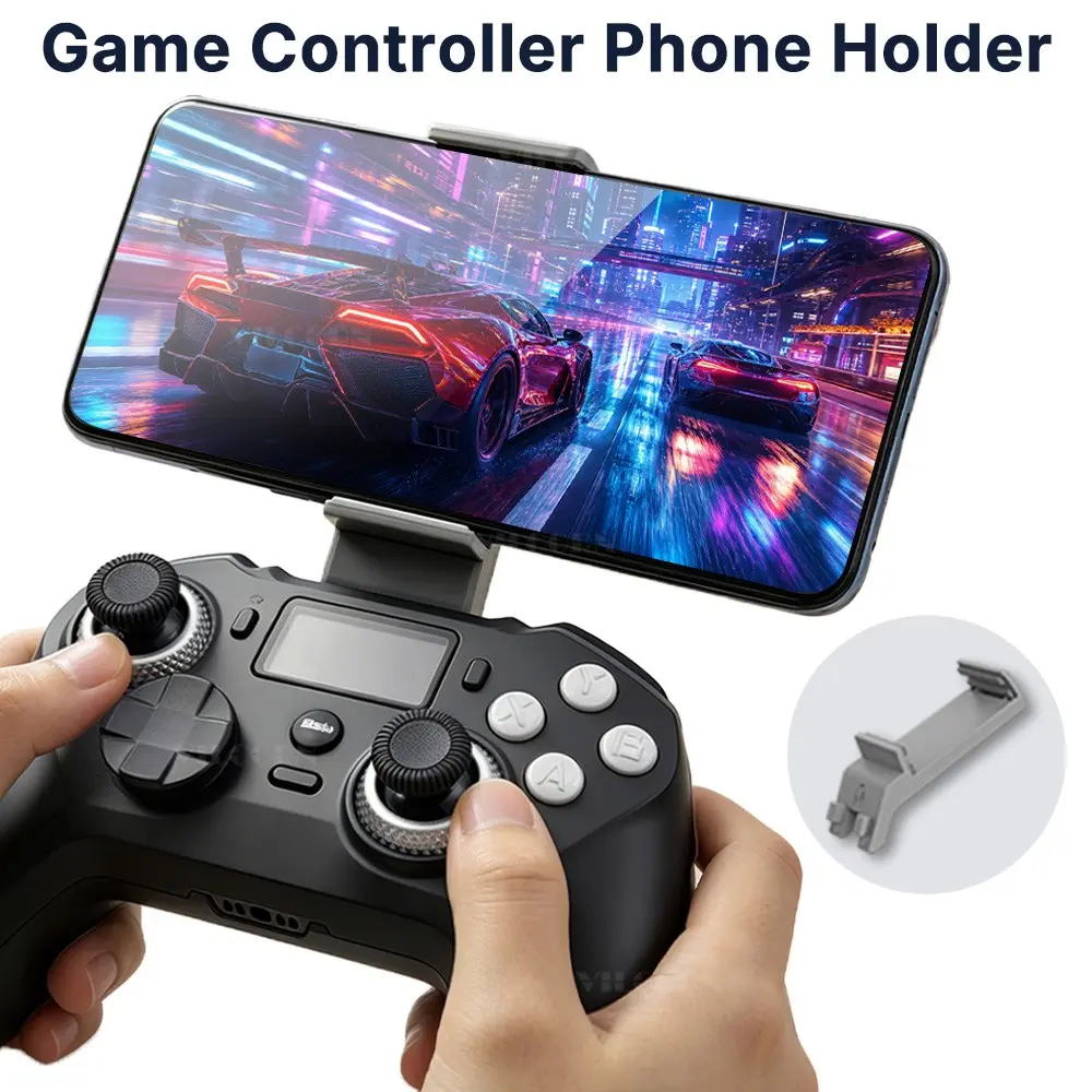 Universal Game Controller Phone Holder, Adjustable Secure Hold Smartphone Mobile Mount Bracket, Wide Compatibility Compatible with G6 G6s G8 Z03 Z04 Gamepad, Ideal for Jt01 Jt02 Joystick