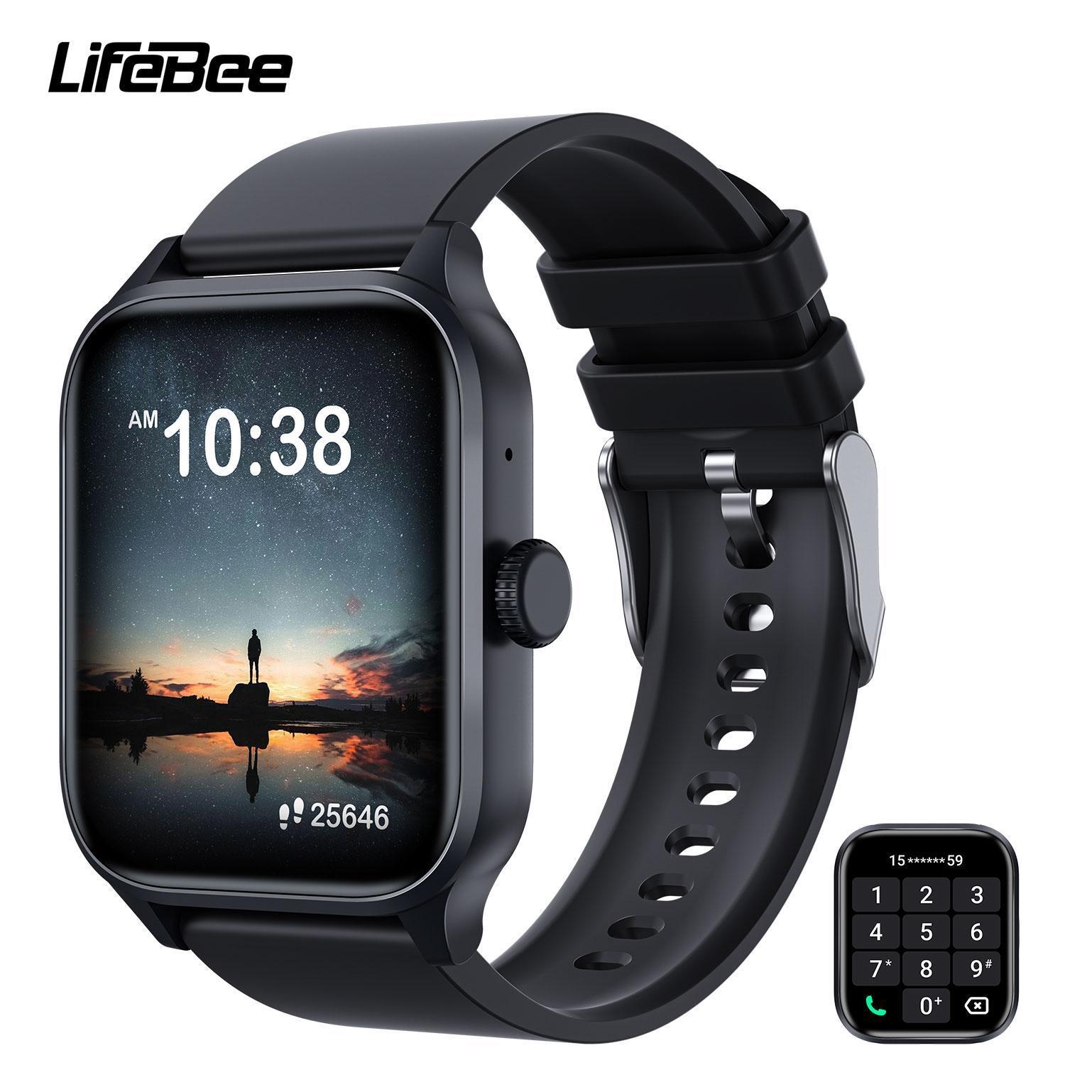 LIFEBEE Multifunctional Smart-Watch, 1 Count Fashionable 1.85Inch Wireless Calling Digital Watch, Android Watch, Fitness Watch, Sports Watch with Multiple Sports Modes for Women & Men