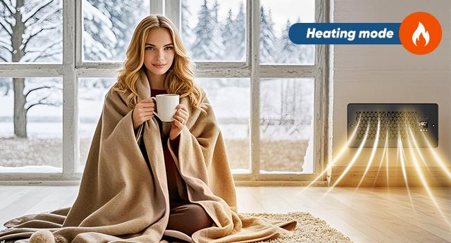 1/2-Pack Register Booster Fan for 4" x 10" Register Holes with Remote Control and Thermostat, 10-Speeds AC Vent Booster - Improves Heating&Cooling Airflow, Quiet Air Duct Fan for Wall