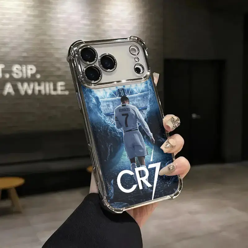 CR7 Phone Case for iPhone 17 AIR 17 PRO 16 PRO 15  PRO MAX  14 PLUS 13 PRO 12 11 series (silicone softshell) airbag anti-drop and shockproofmobile phone protective case