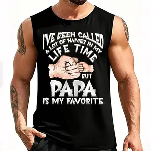 Unisex "I've Been Called A Lot Of Names But Papa Is My Favorite" Graphic Tank Top, Casual Sleeveless Tee