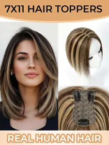 7X11 Hair Toppers For Women, Wavy Natural Hair Toppers For Women Clip In, Short Hair Toppers For Women Real, Natural Hairpiece, Seamless Hairpiece, Handtied Wiglet, Highquality Hairpiece, Clipin Wiglet