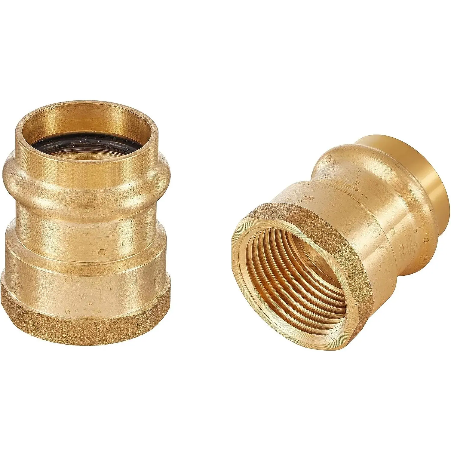 2 count  1"Copper Press x 1" Female NPT Brass Adapter | Full Port,LF Brass Made,For Portable Water-PEX1807357(2)